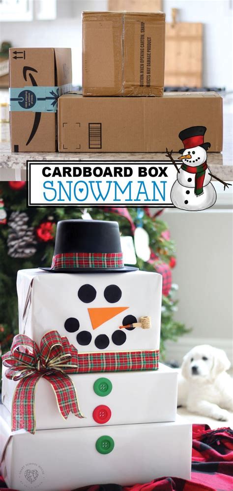Cardboard Box Snowman Snowman Decorations Holiday