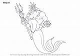 Triton Ariel Sirenita Drawingtutorials101 Cumpleaños Sirena Tipsdemadre sketch template