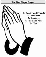 Five Praying Method Religion Prayers sketch template
