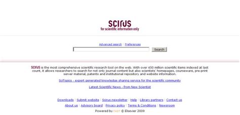 chemical information  scirus  base bielefeld academic search engine