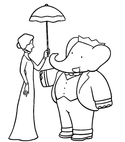 babar  coloring pages coloring home