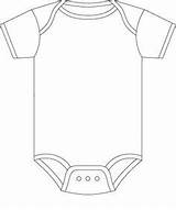 Romper Template Baby Templates Coloring Silhouette sketch template