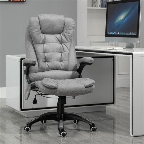 vinsetto 135° office chair w heating massage points relaxing reclining
