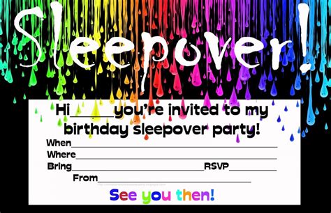 printable slumber party invitations girls zebra