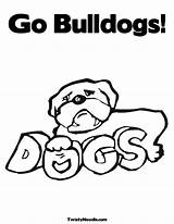 Bulldog Bulldogs Georgia sketch template