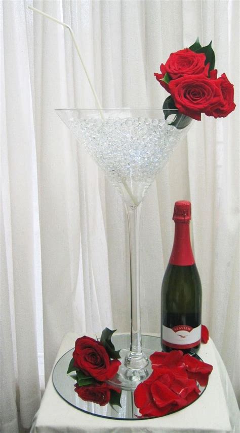 16 20 23 Clear Tall Martini Glass Vase Wedding Table Centerpiece