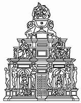 Giulio Michelangelo Tomba Progetto Primo Chapel Sistine Mausoleo Prigioni 1505 Angel Buonarroti Lo Prigione Ricostruzione Pietro Accademia Tomb Wikiwand sketch template