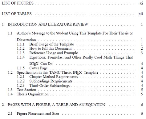 single space long titles   table  contents  list
