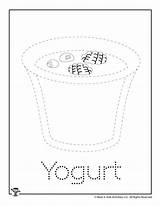 Yogurt Tracing Woojr sketch template