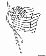 Flag Coloring American Pages Waving Printable Sheets Kids Usa 7e53 Drawing Holidays Line Print Printables Drawings Memorial Color Flags Holiday sketch template