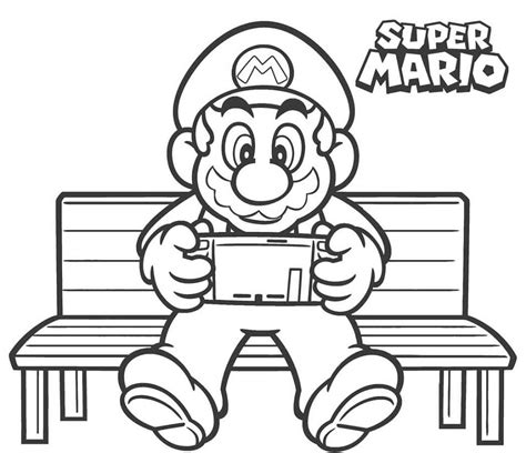 mario  sword coloring page  printable coloring pages  kids