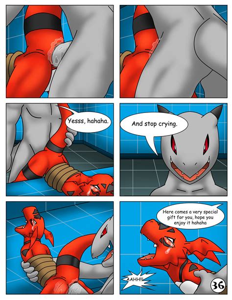 Rule 34 Anthro Comic Digimon Guilmon Hector21314 Karate Male Only