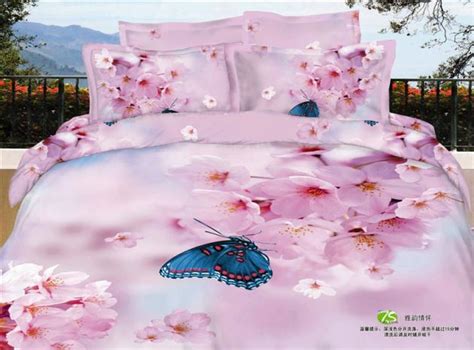 3d Pink Butterfly Comforter Bedding Set Sets Queen Size