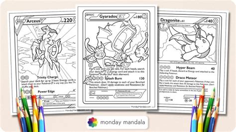 pokemon card coloring pages   printables