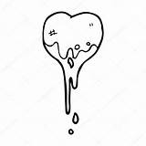 Blood Dripping Heart Cartoon Drawing Stock Vector Coloring Illustration Pages Lineartestpilot Depositphotos Template Getdrawings sketch template