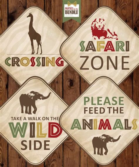 fun safari signage  safari theme birthday jungle theme parties