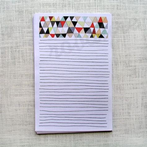 lined stationery note paper geometric art pattern note paper pattern