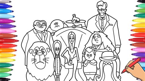 addams family   coloring  addams family characters