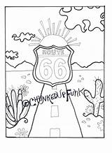Coloring Pages Rock Texas Route 66 Desert Mineral Highway Print Rangers Printable Drawing Star Adult History Igneous Book Color Getcolorings sketch template