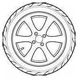 Tire Tyre Rim Rims sketch template