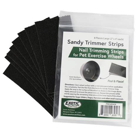 Sandy Trimmer Strips 8 Pack For Silent Runner Wheel Exotic Nutrition