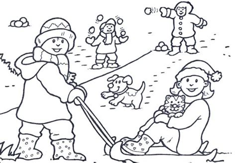 snow day play coloring page coloring book