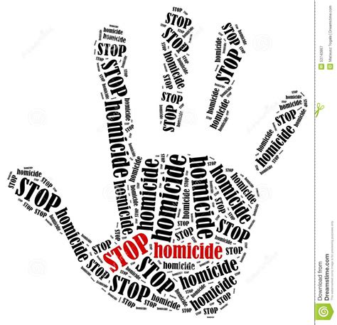 Stop Homicide Stock Illustration Illustration Of Palm