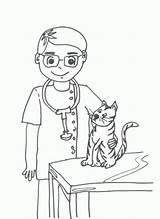 Coloring Cat Pages Animal Veterinarian Choose Board Hospital sketch template