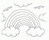 Coloring Pages Rainbow Clouds Color Rainbows Clipart Printable Kids Blank Library Coloringhome Clip Popular Comments sketch template