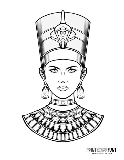 queen nefertiti coloring pages ancient egyptian royalty