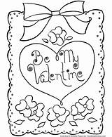 Valentine Coloring Pages Cards Holiday Valentines Color Celebrated Saint Children Card Honkingdonkey Pre February Many sketch template