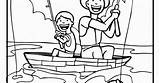 Fishing Father Coloring Dad sketch template