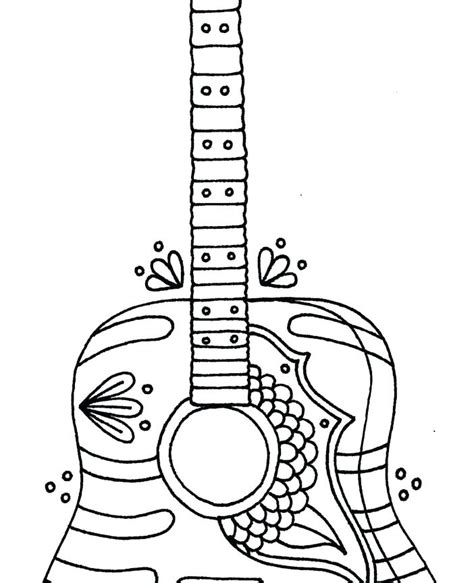 guitar printable coloring pages  getcoloringscom  printable