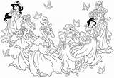 Disney Coloring Princesses Pages Together Princess Colouring Getdrawings sketch template