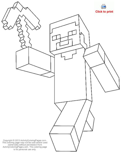 minecraft coloring pages steve diamond armor  getcoloringscom