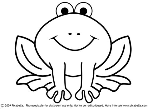 frog template  kids clipart