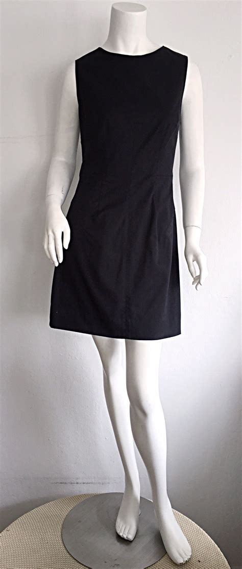 1990s vintage dolce and gabbana little black dress w zipper detail at