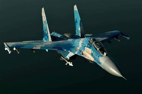 Ukrainian Air Force Su 27ub 73 Blue[2048x1364] R Warplaneporn