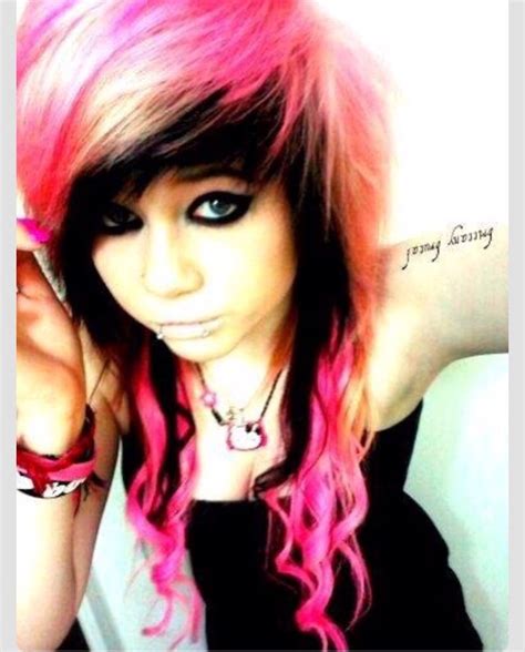 i love her hair pink hair guy scene hair epic hair