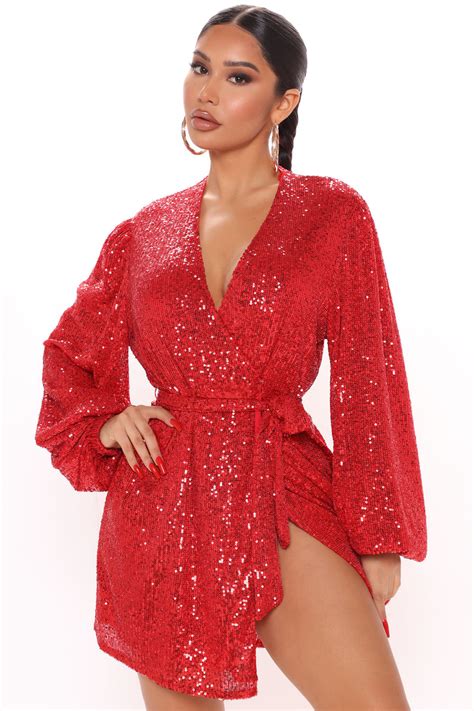 Show Stopper Sequin Mini Dress Red Fashion Nova Dresses Fashion Nova