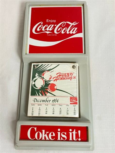 vintage 1985 coca cola calendar coke is it day sign full sealed pad