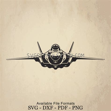 svg  jet fighter front view stencil silhouette studio etsy
