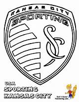 Soccer Coloring Sporting Kansas City Mls Colouring Pages East Usa sketch template