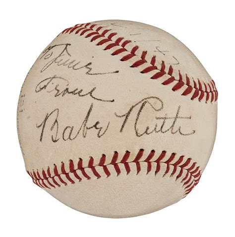 Lot Detail Circa 1947 Babe Ruth Single Signed And