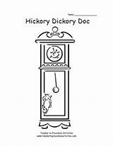 Coloring Pages Hickory Dock Dickory Kids Printable sketch template
