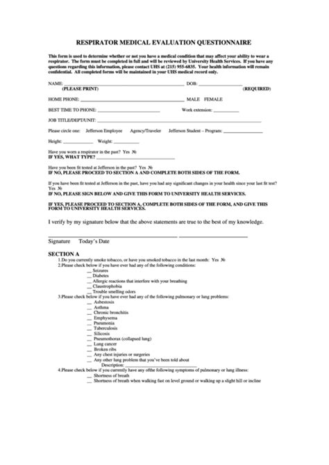 top  respirator fit test form templates      word