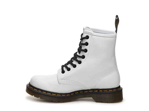 dr martens leather   eye boots  white leather white save  lyst