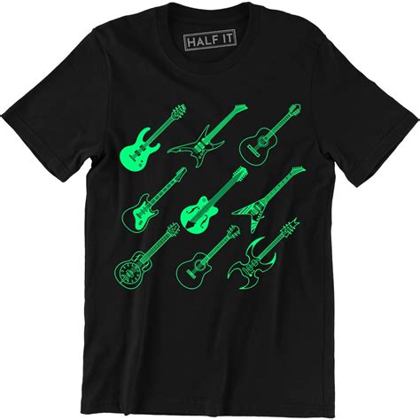 type guitar cool rock star guitarist bands mens  shirt
