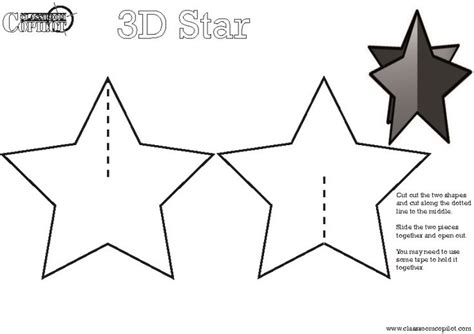 printable  paper star template