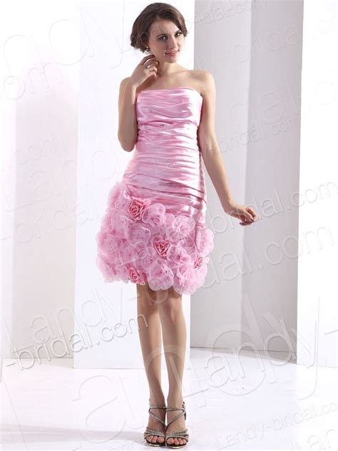 pin  alycia   pink pink bridesmaid dress knee length bridesmaid dresses taffeta